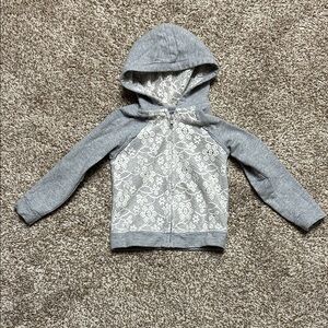 Arizona Jean Company Kids Gray Hoodie with Lace